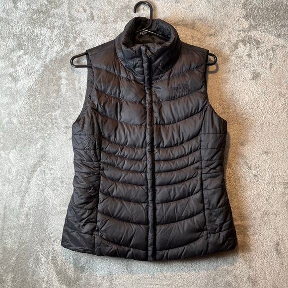 The North Face Women's 550‎ Down Aconcagua Full Zip Black Puffer Vest Sz Small - Picture 1 of 6